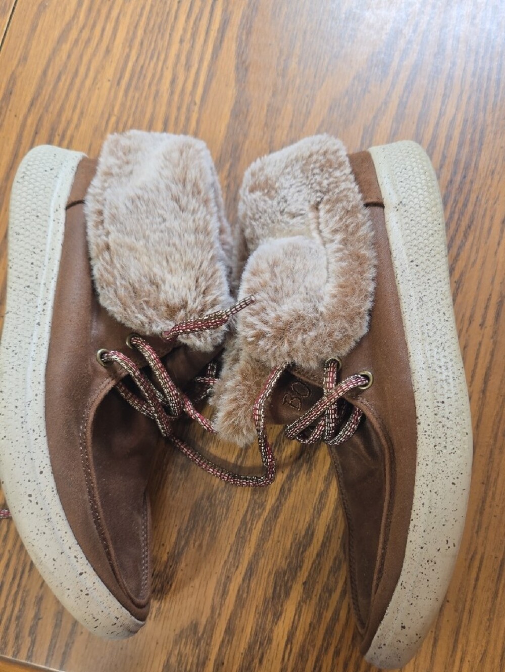 Bobs By Skechers Cozy Brown Fur-Lined Womens Boots/ Shoes - Picture 8 of 11